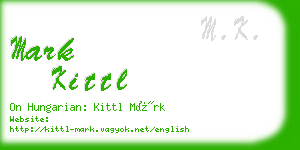 mark kittl business card